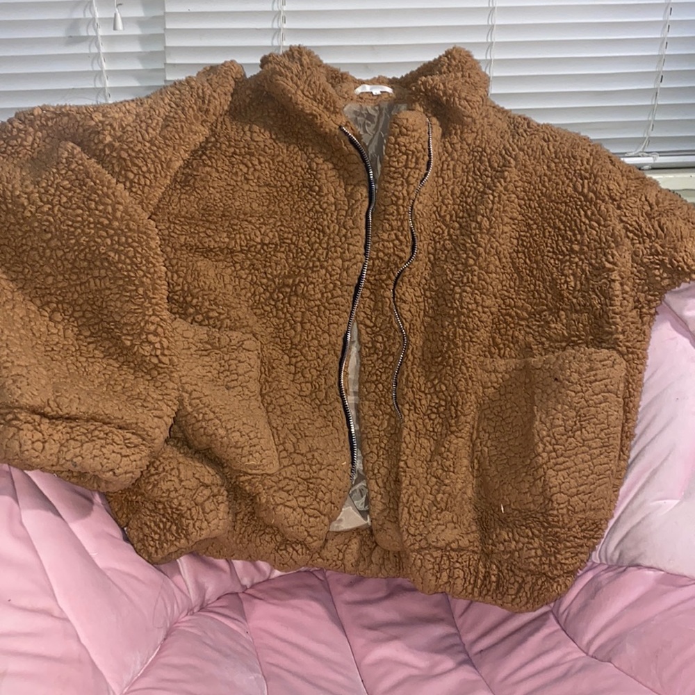 Oversized teddy coat